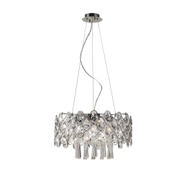 Kenzie Crystal Ceiling Lights Diyas Ringed & Square Crystal Fittings Kenzie Crystal Ceiling Lights Diyas Ringed & Square Crystal Fittings
